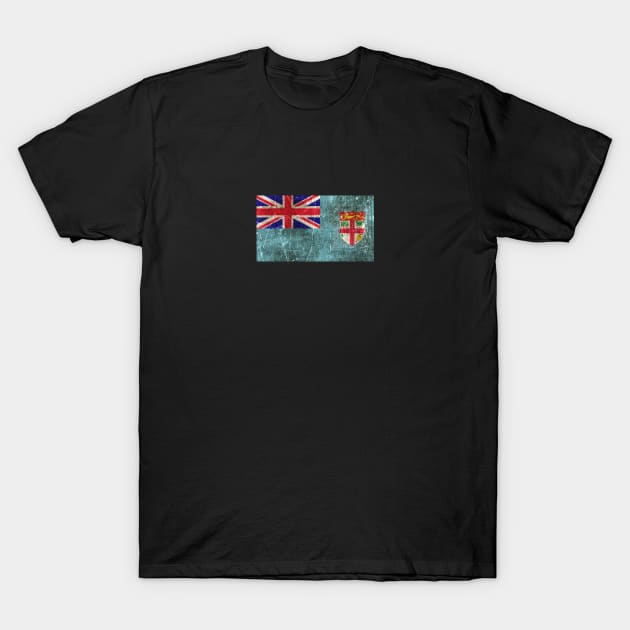 Vintage Aged and Scratched Fiji Flag T-Shirt by jeffbartels